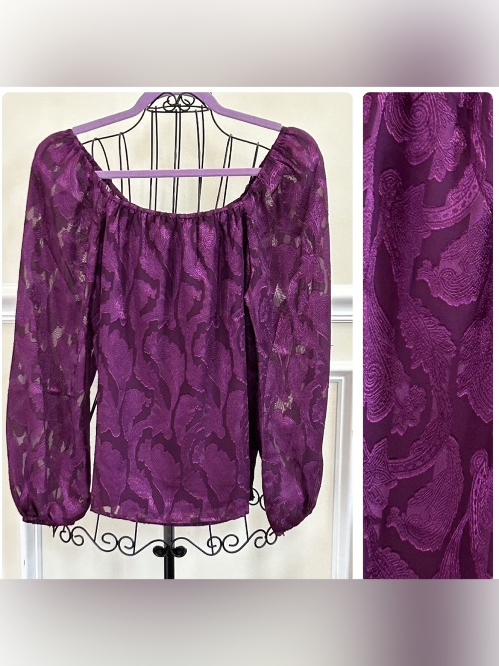 NWT Mason & Belle Wren Jaquard Blouse Stitch Fix
